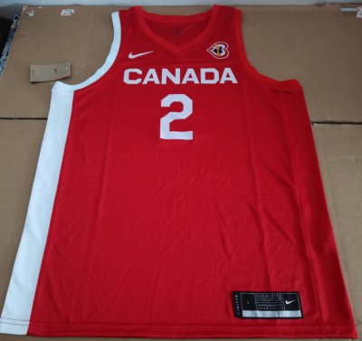 2 Gilgeous-Alexander Canada Team 2023 jersey red